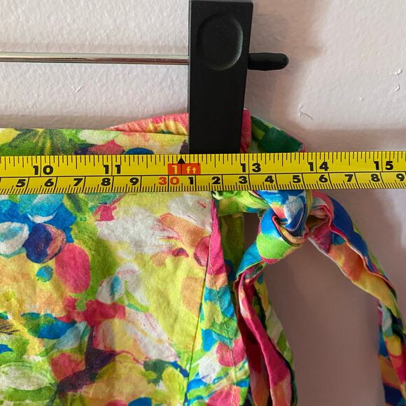 Show Me Your Mumu Women's size Small Colorful Floral Spring Wrap Skirt Skort - Picture 8 of 10
